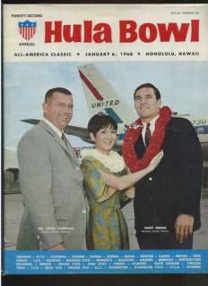 1968 Hula Bowl program Gary Beban Heisman winner MBX9  