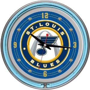  NHL St. Louis Blues Neon Clock   14 inch Diameter Sports 