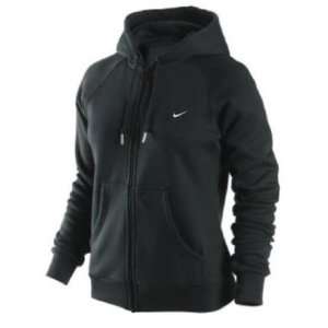  Nike Womens Classic Fleece Hoodie Sweatshirt Black 