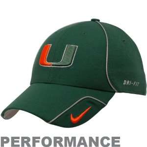 Nike Miami Hurricanes Green Pro Combat Rivalry Coaches Performance 