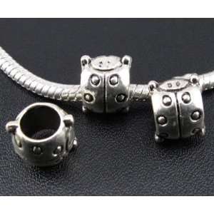  Lady Bug Antique Silver Charm Bead for Bracelet or 