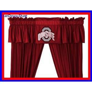  Ohio State OSU Buckeyes Window Valance & 63in Drapes/Curtains 