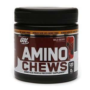Optimum Nutrition Amino Chews, Wild berry, 120 ea