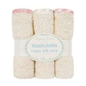  Organic Washcloth   3pk   Pink Baby
