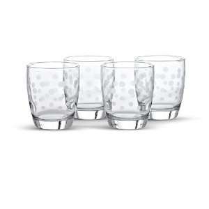 Pampered Chef Dots Beverage Glass Small(Set of 4)