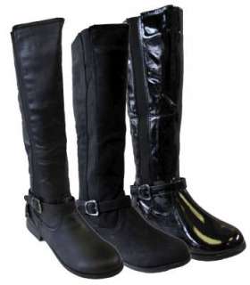 Womens Flat Calf Elastic Winter Riding Boot UK Ladies Size 3 8  