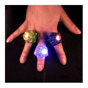  12 Soft Spike LED Flashing Rings Assorted Colors 