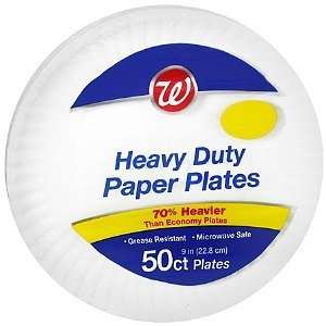   Heavy Duty Paper Plates, 50 ea Health 