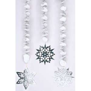  Snowflakes Foil Hanging Decorations Toys & Games
