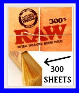 RAW 300s Natural Cigarette Rolling Papers 1.25 Size  