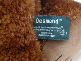 RUSS DESMOND 34287 Plush Copper Brown Rikey Austin TEDDY BEAR Stuffed 