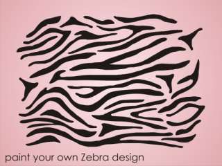 TX17 ~ Zebra Stripes   paint your own Animal Safari themed home decor 