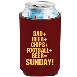    Dad And Football And Beer Custom Can Koozie