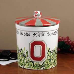    Ohio State Buckeyes White Ceramic Cookie Jar