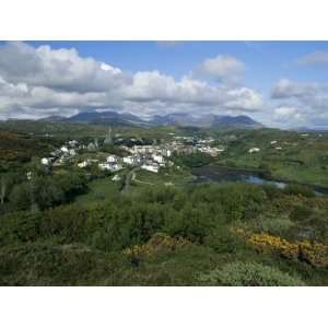 Clifden and the Twelve Pins or Benna Beola Mountains, County Galway 