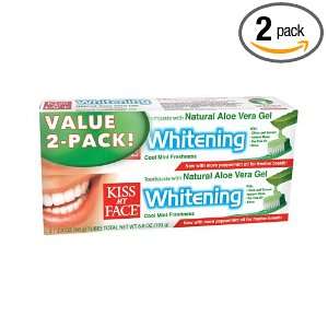 Kiss My Face Whitening Toothpaste with Natural Aloe Vera Gel, 6.8 Oz 