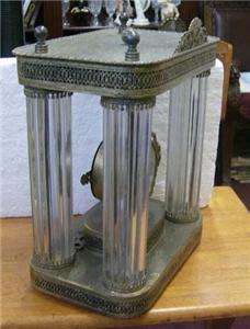 Antique Seth Thomas mantle clock   Working order Amazing metal / glass 