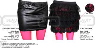 Sexy Clubbing Dance Mini Skirt ( PU Leather or Lace Gauze Style 