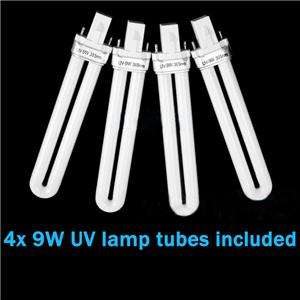 UV Lamp For CND Shellac Gelish Gel Polish + 4 x Bulb  