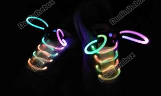 Disco Glow Stick LED Light Up Colorful Shoes Shoelaces  