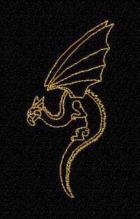 SET OF REDWORK DRAGONS EMBROIDERY MACHINE DESIGNS  