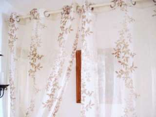 Piece Romantic Leave Vine Crepe Sheer Curtain LONG  