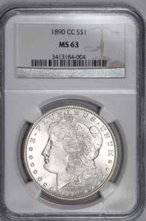 1890 CC Morgan Silver Dollar MS63 NGC United States Mint Coin  