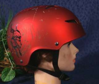 Nice Red Metallic GIRO FLAK Ski Snowboard Helmet S 51 55cm  
