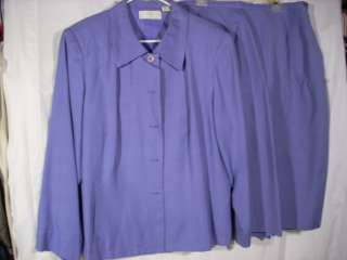   by Liz Claiborne Size 18 Lilac Rayon Skirt Suit Outfit EUC  