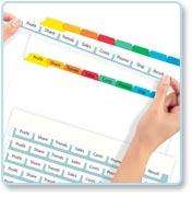 Clear Label Dividers with Multi Color Tabs, 12 Tabs, 5 Sets of 12 Tabs 