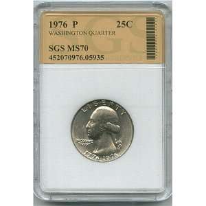  1976 SGS MS70 BICENTENNIAL WASHINGTON QUARTERS SGS 