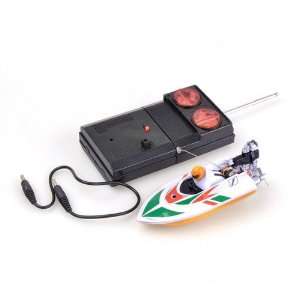    White Radio Remote Control Mini Racing Speed Boat Toys & Games