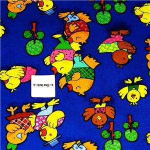 Print Concepts Cotton Fabric for Kids, Cute Singing Chickens, By the 