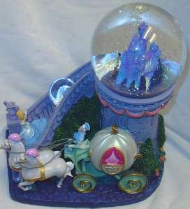 disney cinderella staircase snowglobe snowblower music lites detail 