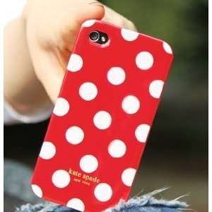 Designer Inspired RED and WHITE Polka Dots Case For iPhone 4 in Retail 