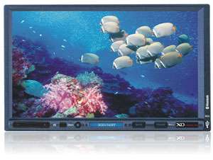 XO Vision XOD1740BT 7 Inch In Dash Wide Touch Screen Fully Motorized Double Din DVD/CD/ Receiver with Built in Bluetooth and A2DP, USB/SD Inputs