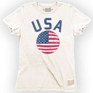  USA 2010 World Cup Ladies Retro T shirt (Medium) Sports 