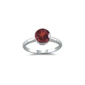    3.22 Cts Garnet Solitaire Ring in 14K White Gold 3.5 Jewelry
