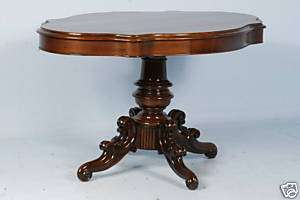 Antique Swedish Mahogany Pedestal Table Circa 1860s  