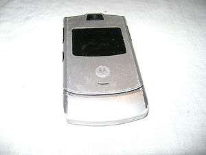 Motorola RAZR V3   Silver (T Mobile) Cellular Phone   fair condition 