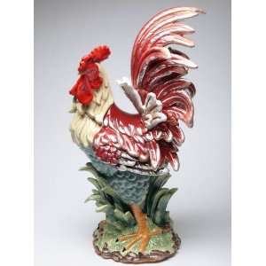  Large Country Rooster Porcelain Figurine