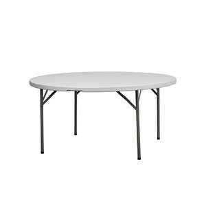   60 Inch Granite White Round Plastic Folding Table 
