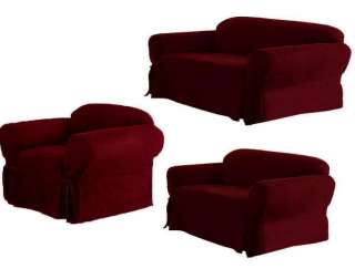   Soft Micro Suede New Sofa + Loveseat + Chair Slip Cover Couch  