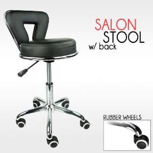 Professional Working Stool Doctor Dentist Salon Spa Barber Black Chair 
