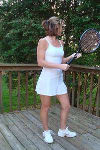NWT White Tennis Yoga Dress Outfit Skirt XS S M L  