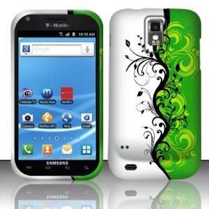 For Samsung Hercules T989 Galaxy S2 (T Mobile) Rubberized Green/Black 