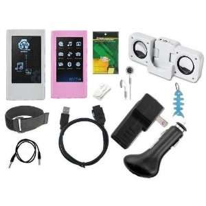 12 In 1 Accessory Bundle Combo for Samsung YP P2 Pink Silicone Skin 