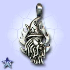 WS1237 Beautiful Wizard Silver Pewter Pendant  