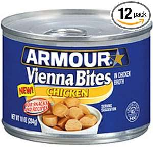 Armour Vienna Chicken Sausages Bites, 10 Ounce (Pack of 12)  