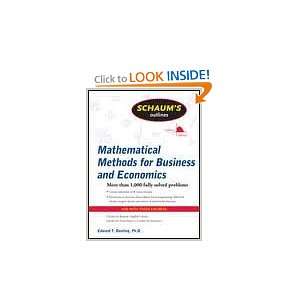  Schaums Outline of Mathematical Methods for Business and Economics 